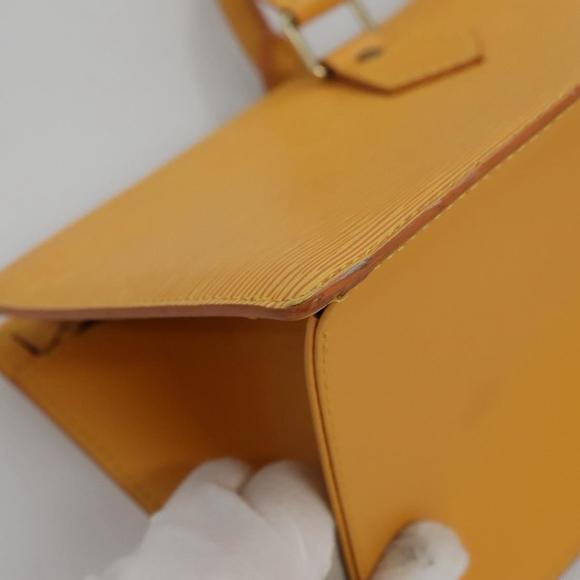 LOUIS VUITTON Epi Sac Triangle Hand Bag Yellow M52099 LV Auth fm4324 - Picture 10 of 16
